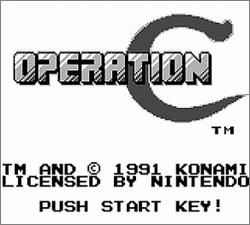 Pantallazo de Operation C para Game Boy