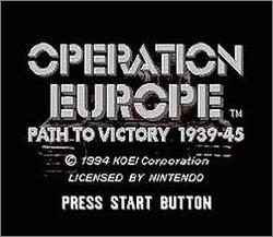 Pantallazo de Operation Europe: Path to Victory 1939-45 para Super Nintendo