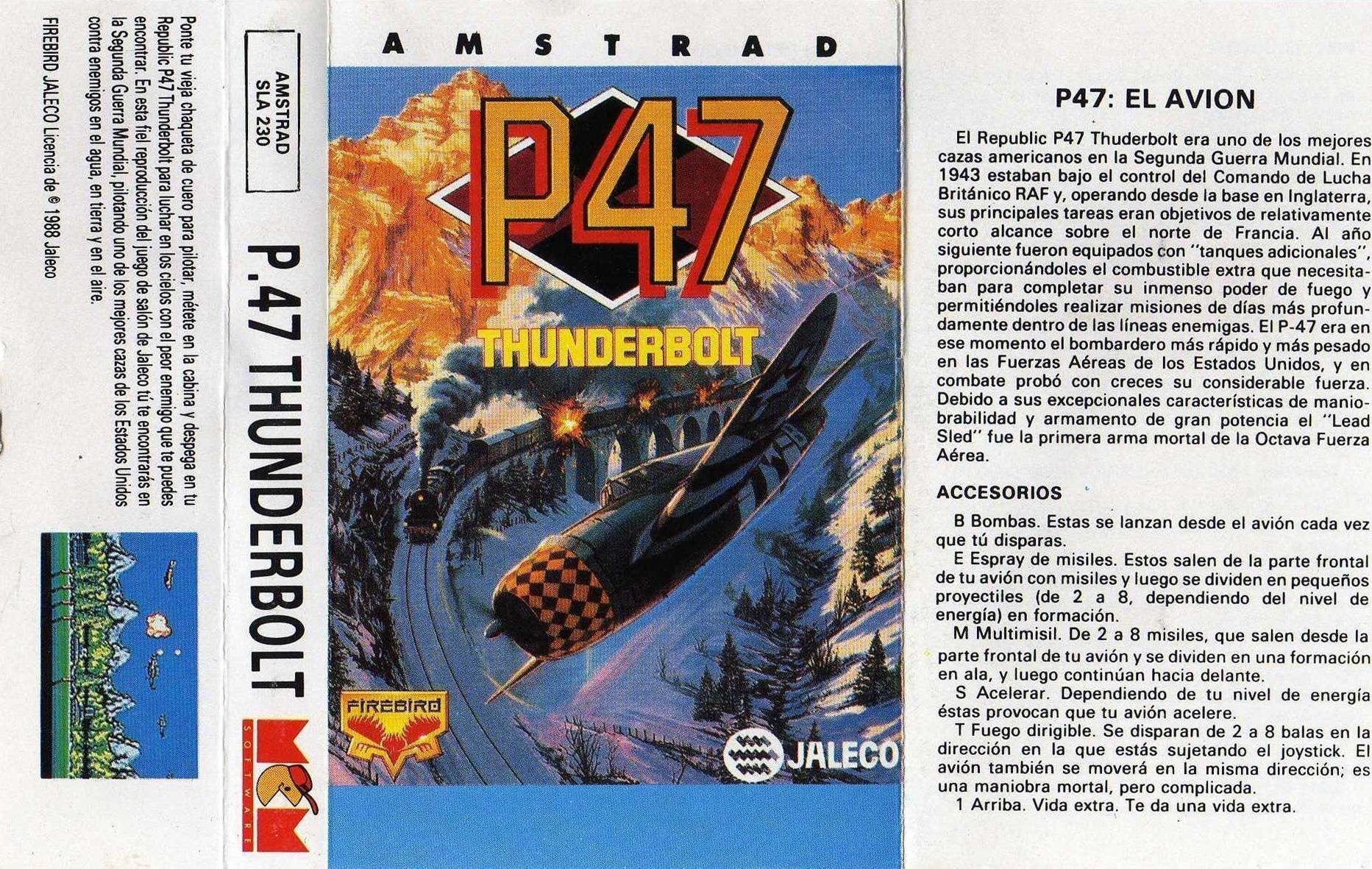 Caratula de P47 Thunderbolt para Amstrad CPC