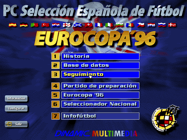 Pantallazo de PC Selección Española de Fútbol:  Eurocopa 96 para PC