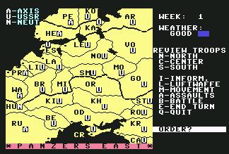 Pantallazo de Panzers East para Commodore 64