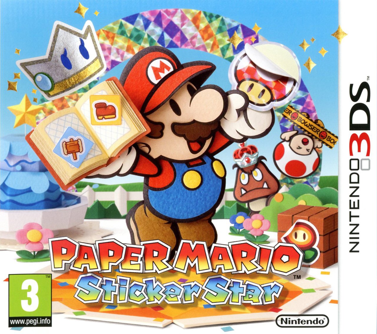 Caratula de Paper Mario: Sticker Star para Nintendo 3DS