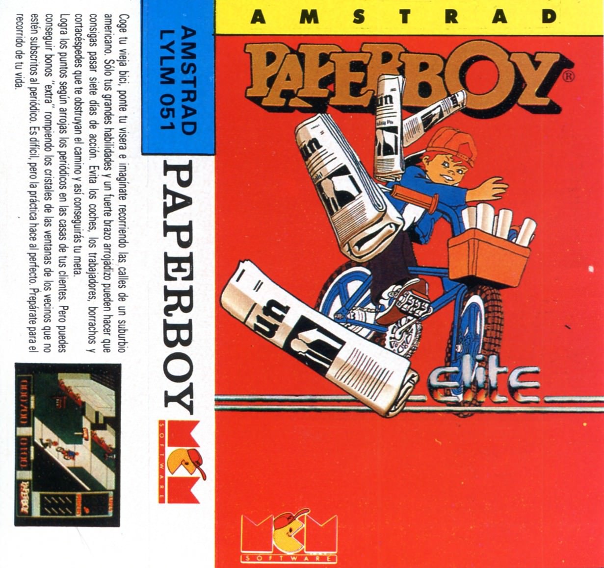 Caratula de Paperboy para Amstrad CPC