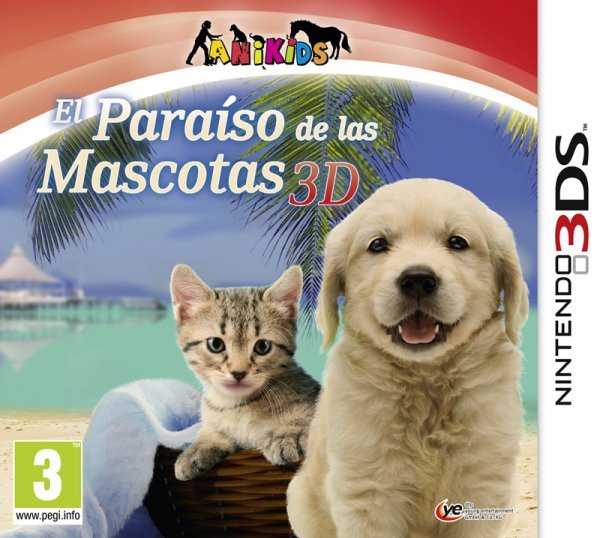 Caratula de Paraiso de las Mascotas 3D, El para Nintendo 3DS