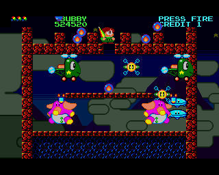 Pantallazo de Parasol Stars: The Story Of Rainbow Islands II para Amiga