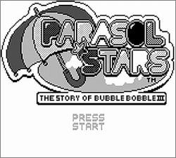 Pantallazo de Parasol Stars: The Story of Bubble Bobble III para Game Boy