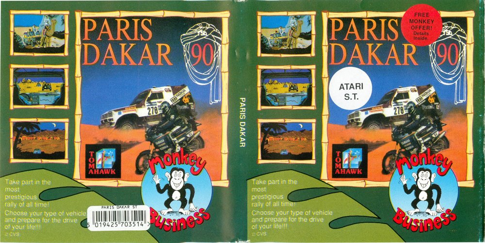 Caratula de Paris Dakar 1990 para Atari ST