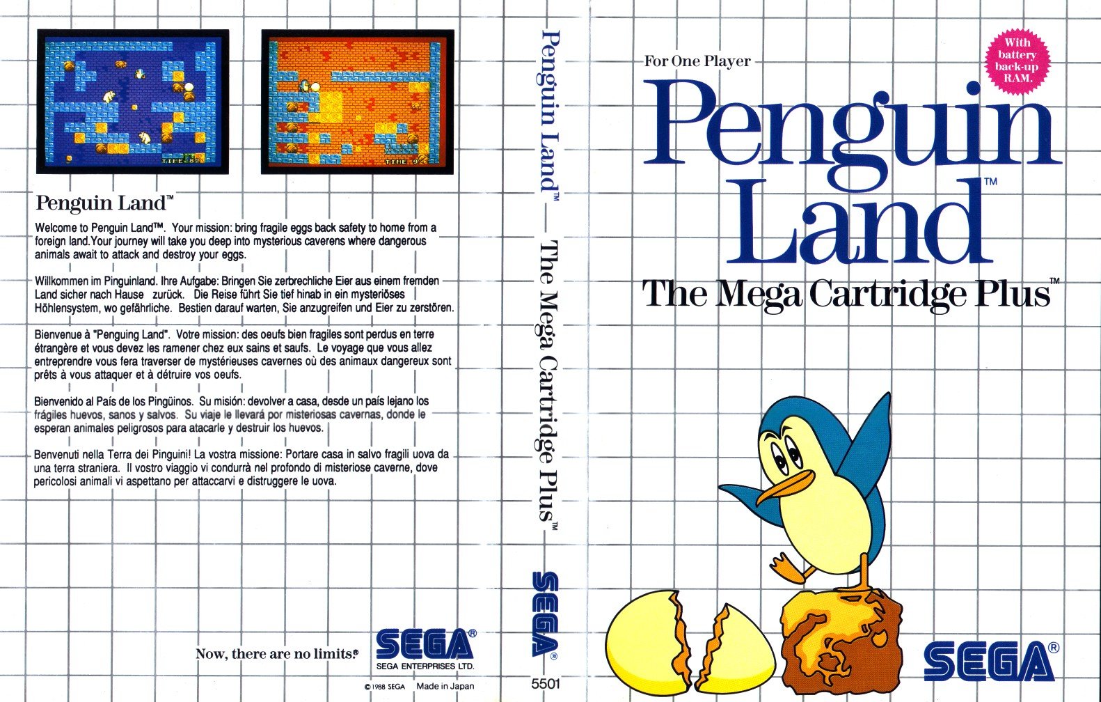 Caratula de Penguin Land para Sega Master System