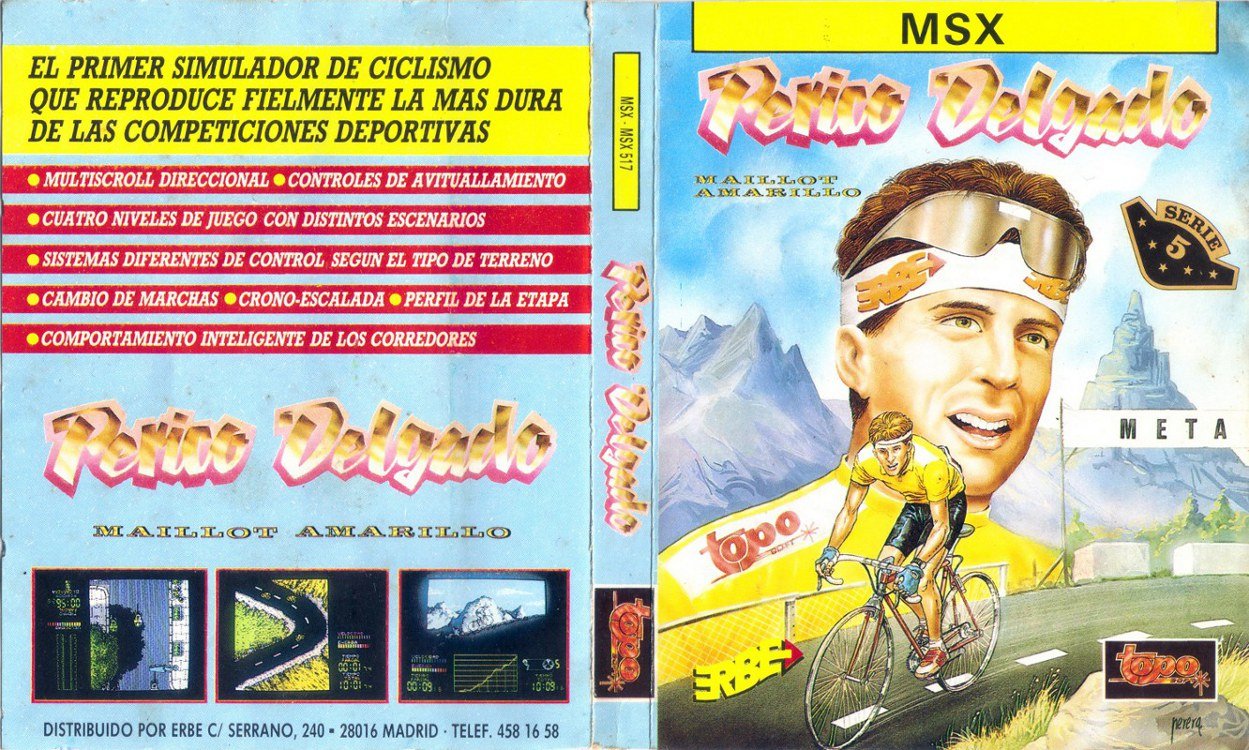 Caratula de Perico Delgado Maillot Amarillo para MSX