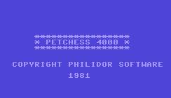 Pantallazo de Petchess 4000 para Commodore 64