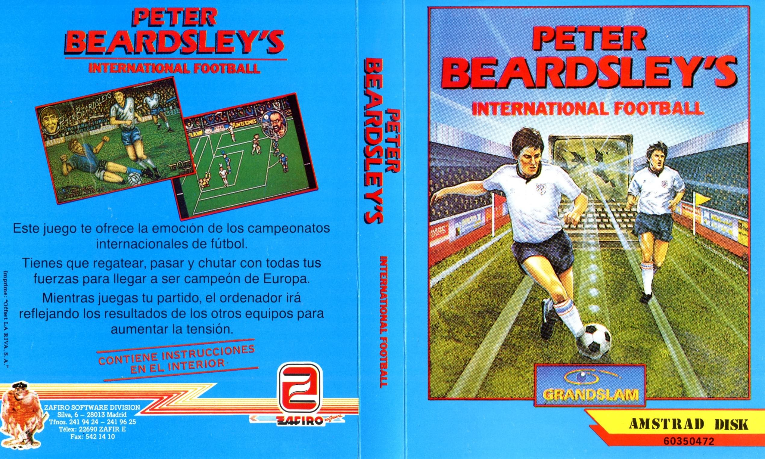 Caratula de Peter Beardsley's International Football para Amstrad CPC