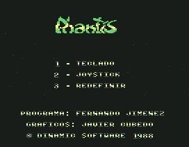 Pantallazo de Phantis para Commodore 64