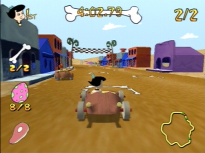 Pantallazo de Picapiedra Piedradura Racing, Los para PlayStation 2
