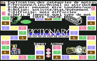 Pantallazo de Pictionary - Un Mot en un Coup de Crayon para Commodore 64