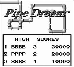 Pantallazo de Pipe Dream para Game Boy