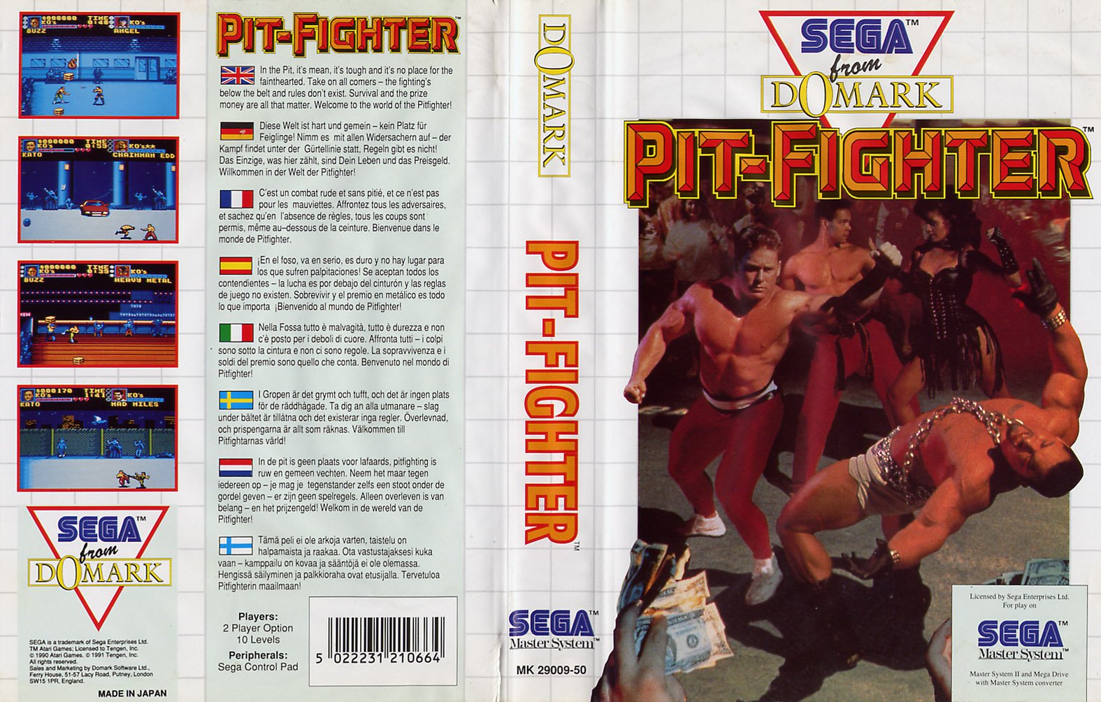 Caratula de Pit-Fighter para Sega Master System