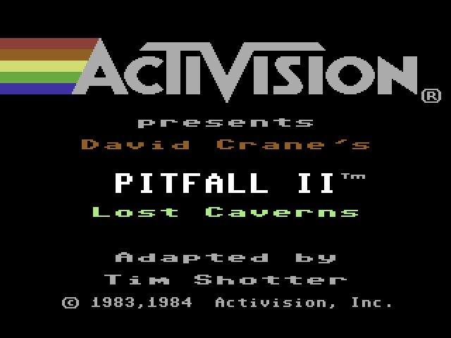 Pantallazo de Pitfall II: Lost Caverns para Commodore 64