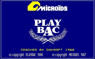 Pantallazo de Play Bac para Amstrad CPC