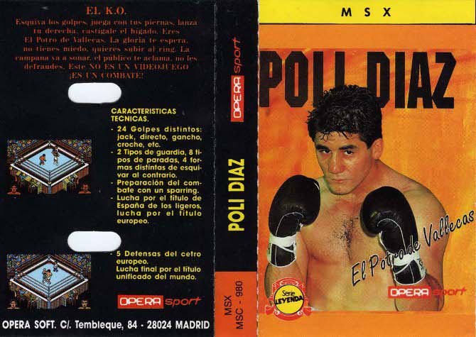Caratula de Poli Diaz Boxeo para MSX