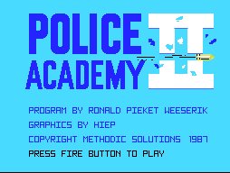 Pantallazo de Police Academy 2 para MSX
