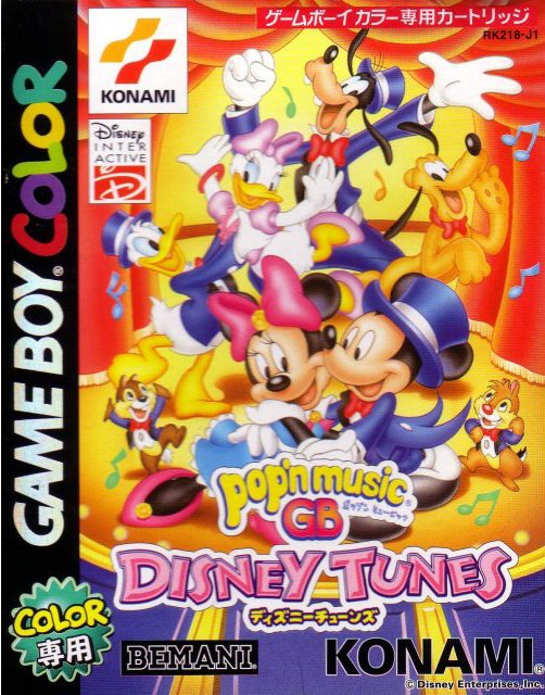Caratula de Pop'n Music GB Disney Tunes para Game Boy Color