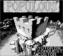 Pantallazo de Populous para Game Boy