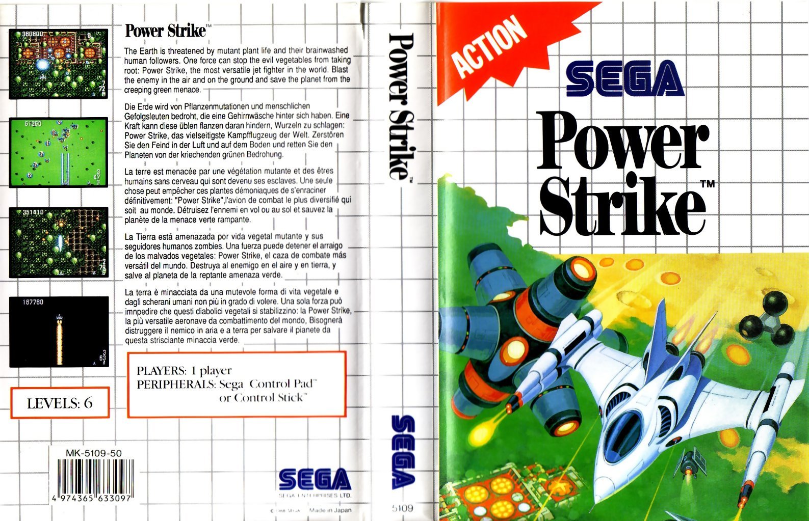 Caratula de Power Strike para Sega Master System