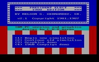 Pantallazo de President Elect: 1988 Edition para PC