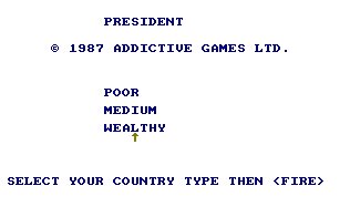 Pantallazo de President para Amstrad CPC