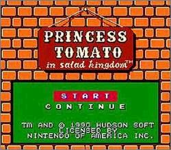 Pantallazo de Princess Tomato in the Salad Kingdom para Nintendo (NES)
