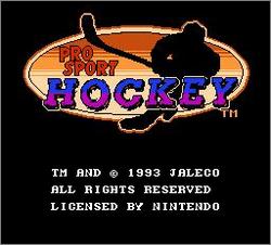 Pantallazo de Pro Sport Hockey para Nintendo (NES)