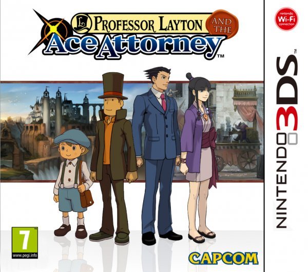 Caratula de Profesor Layton Vs Ace Attorney para Nintendo 3DS