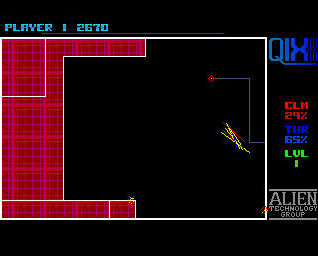 Pantallazo de Qix: The Computer Virus Game para Amiga