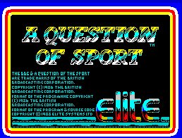 Pantallazo de Question of Sport, A para Spectrum