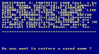Pantallazo de Questprobe 3 / Fantastic Four para Amstrad CPC