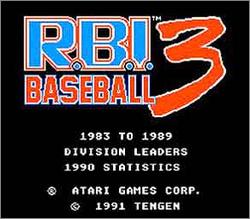 Pantallazo de R.B.I. Baseball 3 para Nintendo (NES)