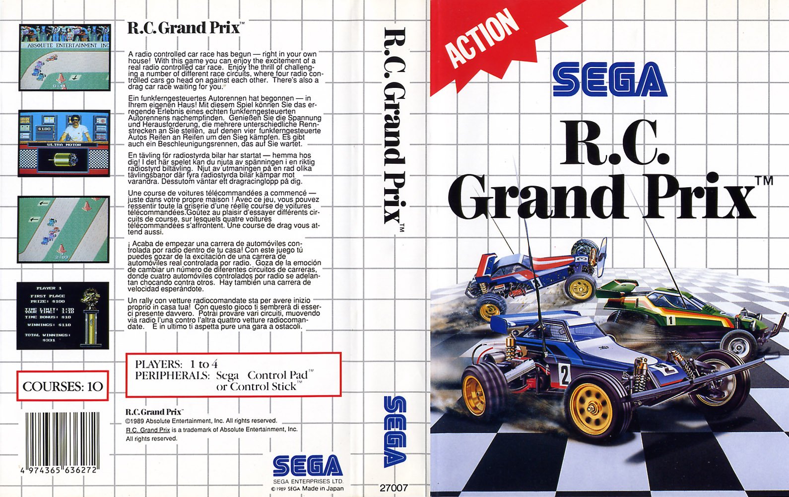 Caratula de R.C. Grand Prix para Sega Master System