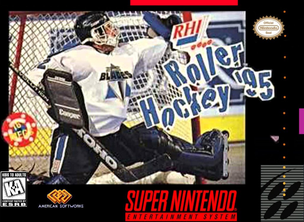 Caratula de RHI Roller Hockey '95 para Super Nintendo