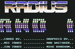 Pantallazo de Radius para Commodore 64