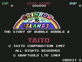 Pantallazo de Rainbow Islands para Commodore 64