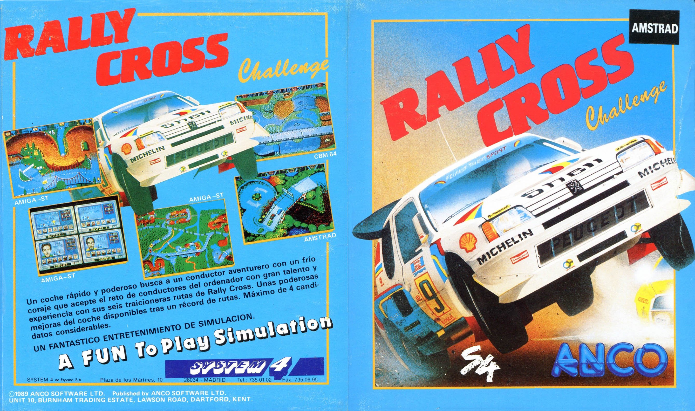 Caratula de Rally Cross para Amstrad CPC