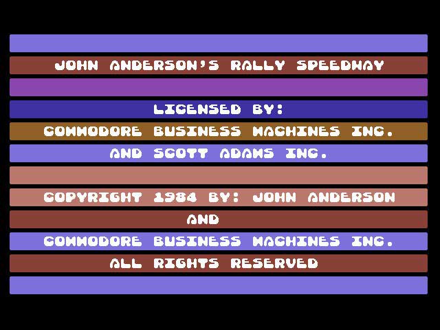 Pantallazo de Rally Speedway para Commodore 64
