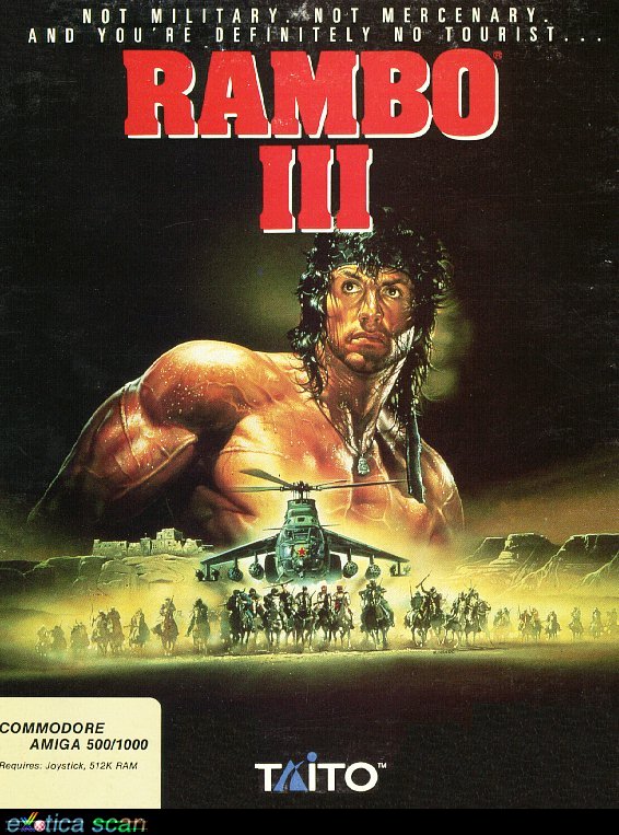 Caratula de Rambo III para Amiga
