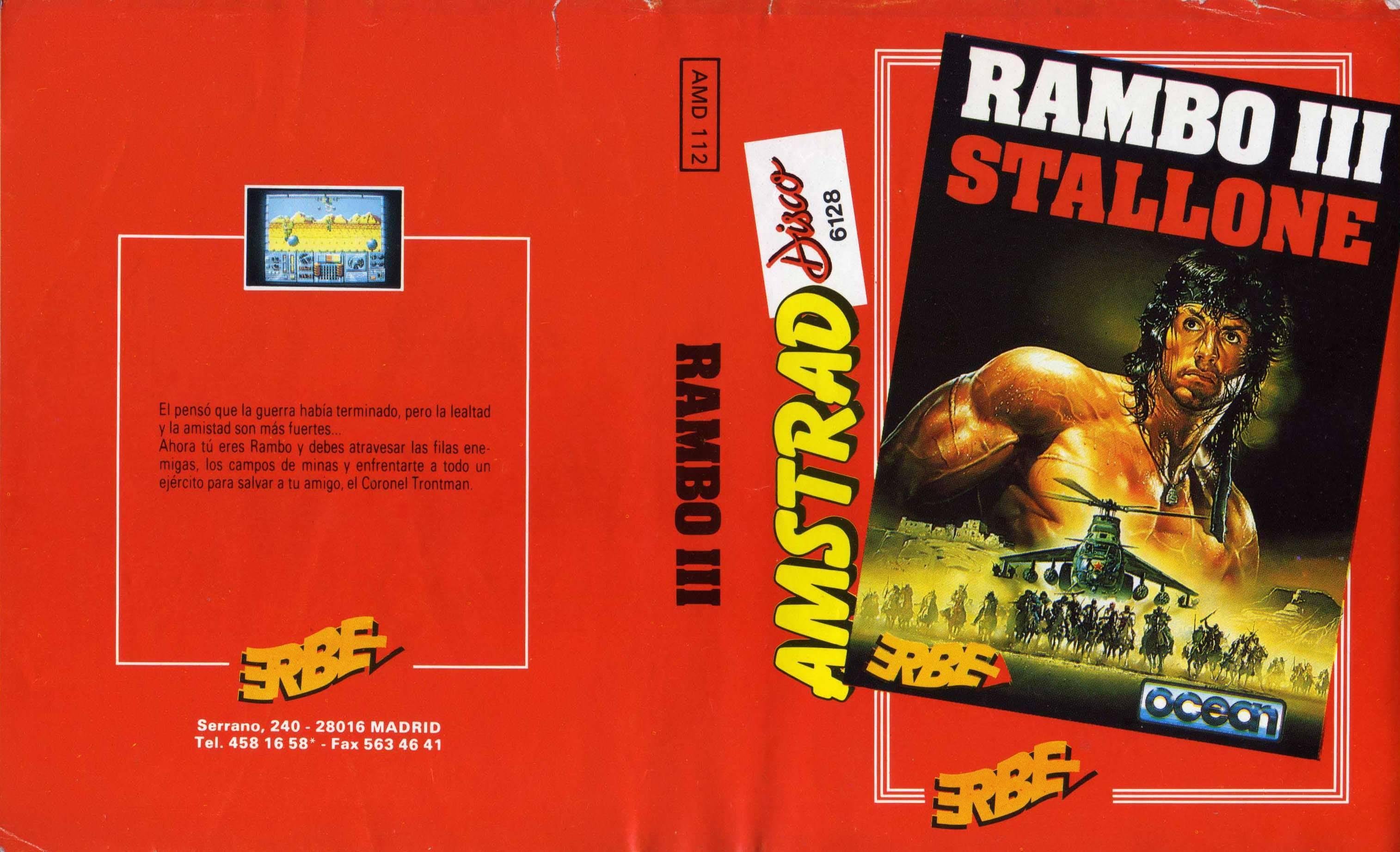 Caratula de Rambo III para Amstrad CPC