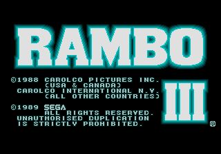 Pantallazo de Rambo III para Sega Megadrive