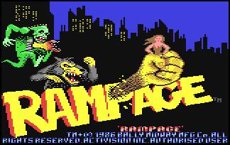 Pantallazo de Rampage para Commodore 64