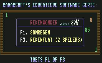 Pantallazo de Rekenwonder para Commodore 64