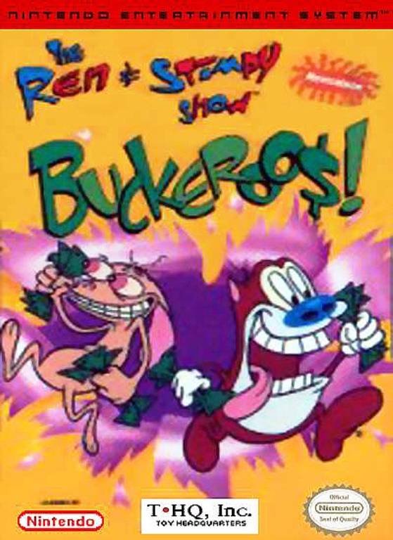 Caratula de Ren & Stimpy Show: Buckaroo$, The para Nintendo (NES)