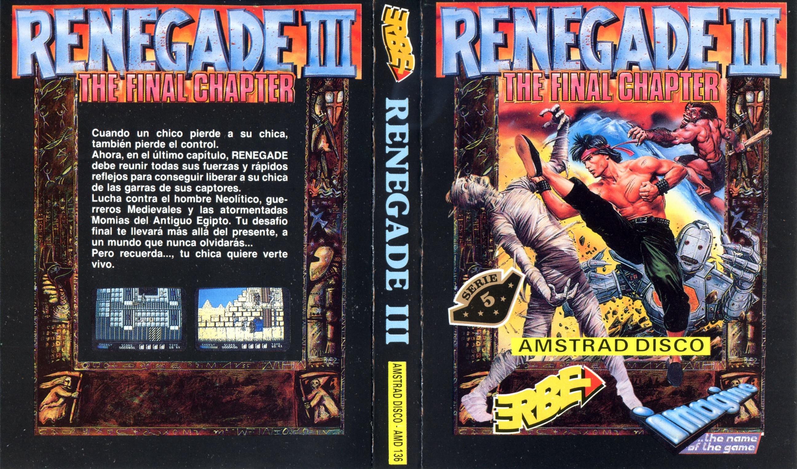 Caratula de Renegade III: The Final Chapter para Amstrad CPC