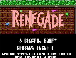 Pantallazo de Renegade para Sega Master System